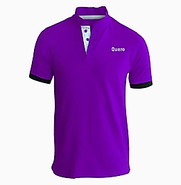 QUERO MOR HAKİM YAKA T-SHİRT