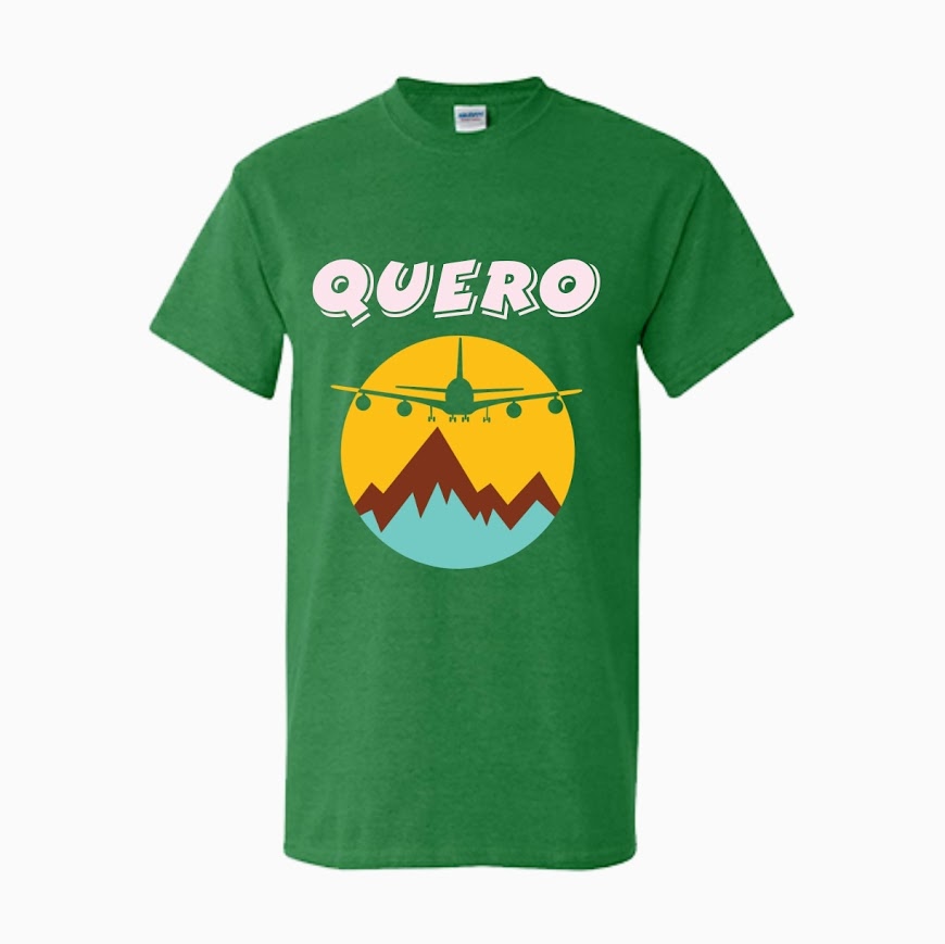 QUERO UÇAK BASKILI T-SHİRT