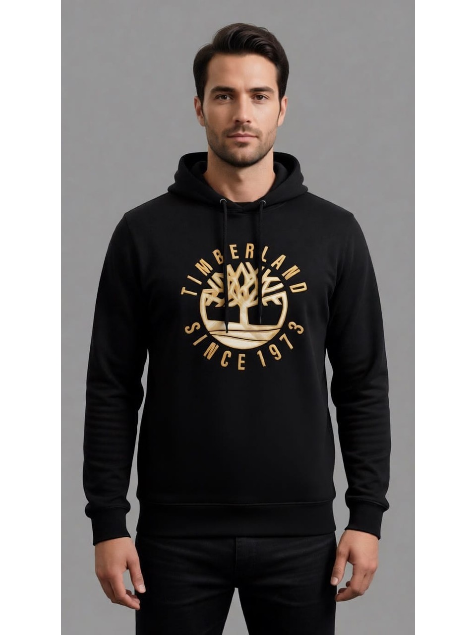 Kapüşonlu Kanguru cepli çift burmalı üç iplikli Sweatshirt